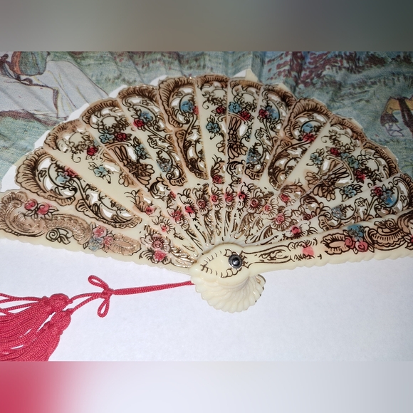 Chinese Classic Art Fan Vintage 1984 - Picture 4 of 16